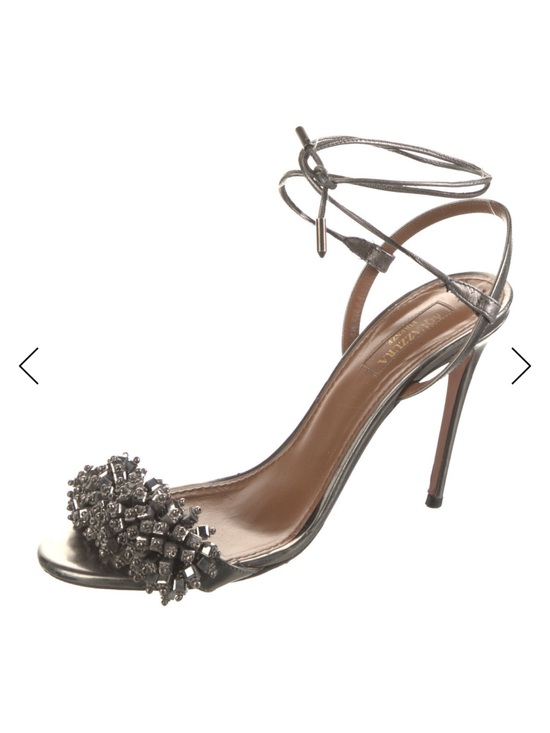 Aquazzura Shoes - Aquazzura silver metallic size 38